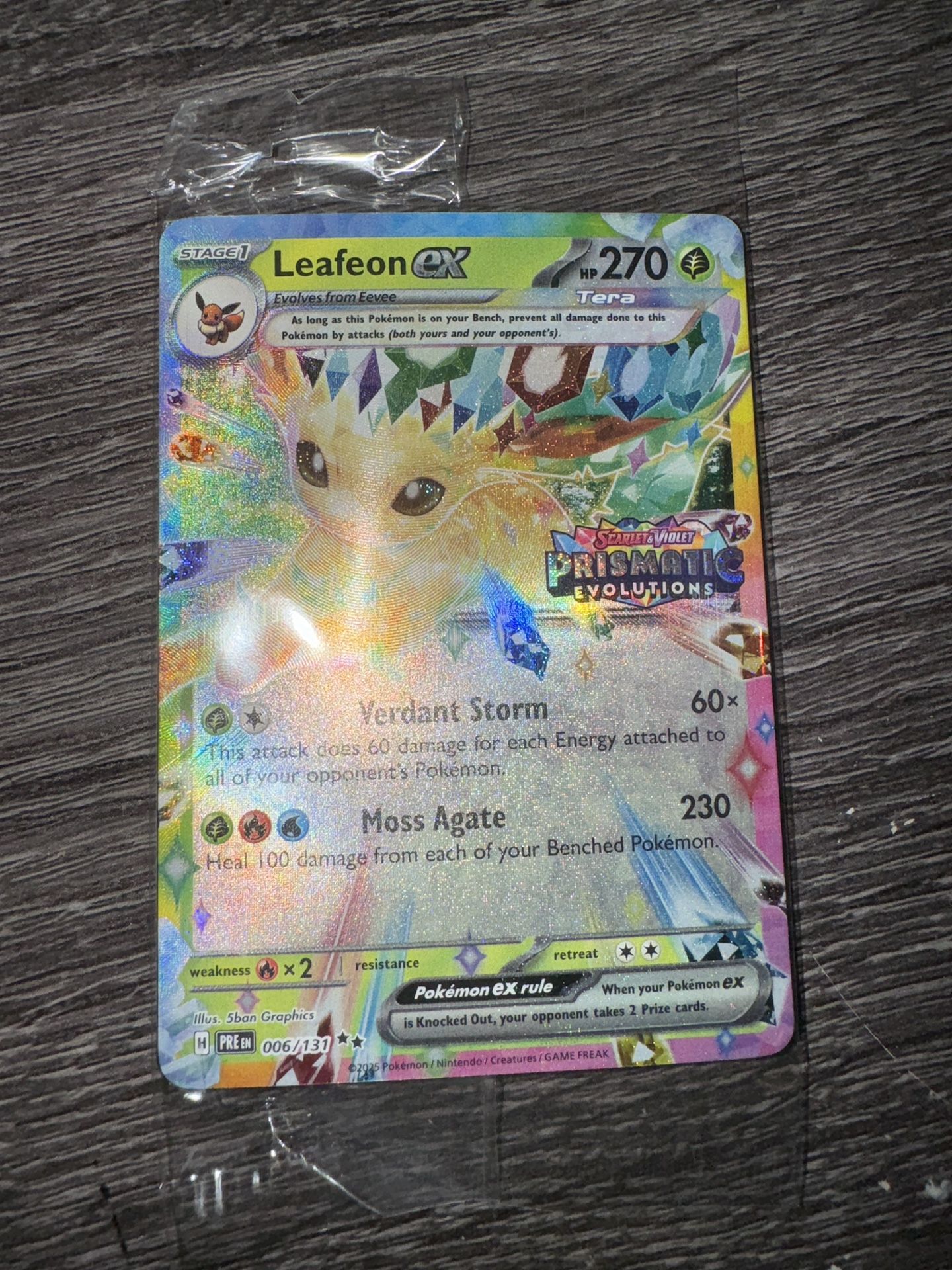 Prismatic Evolutions Promo: Leafeon EX Stamped Pokemon