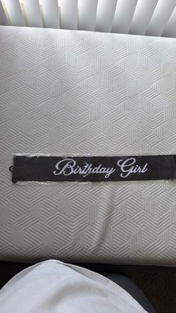 Birthday sash