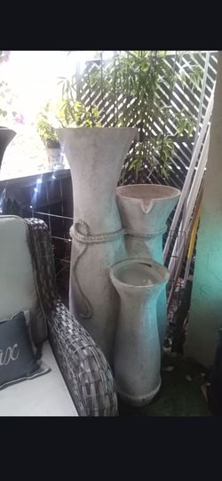 Waterfall  fountain  with new.pump