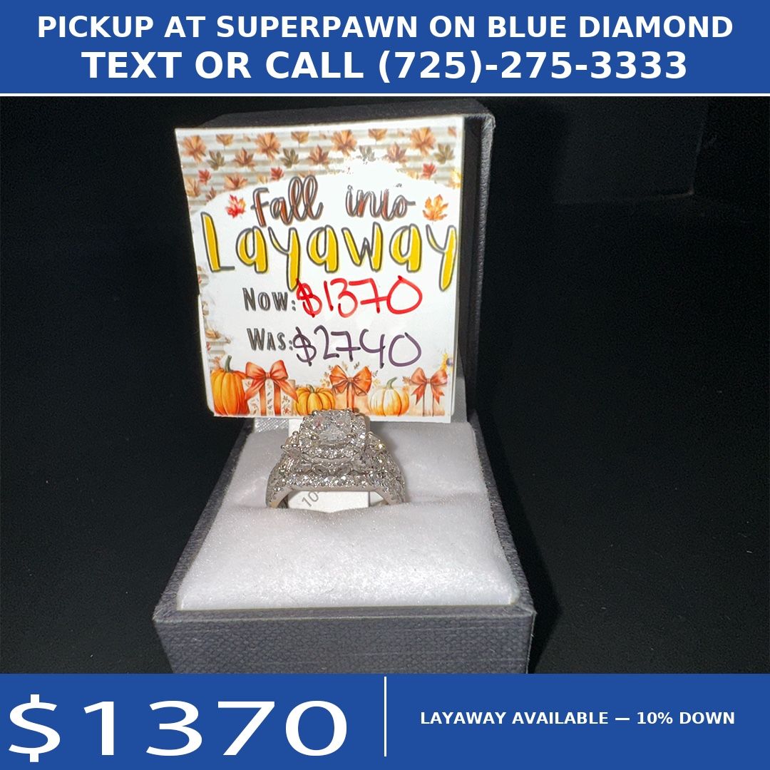 14K White Gold Diamond Cluster Ring – Size 6.5 (~2.44 ctw, Free Resize) — Ask for David