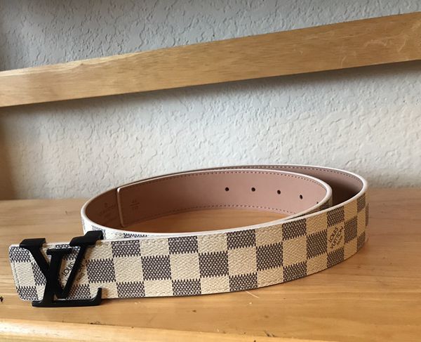 Monicea: Louis Vuitton Belt Checkered Black