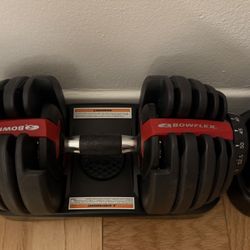Bowflex SelectTech 552 Adjustable Dumbbell x 2 (5lbs to 52.5 lbs) - Black/Red (BRAND NEW)
