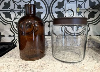 Glass storage and vase