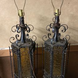 Amber Stain Glass lamps