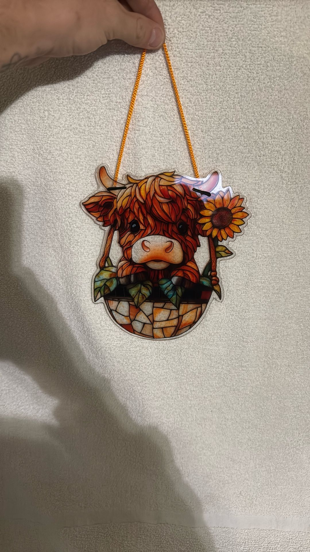 Pretty Cow Plastic Window Hanger