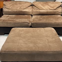 Sofa set, three pieces in total: two armchairs and an ottoman. Very spacious and comfortable. $50 for the set. Pick up between Lamb and Bonanza.