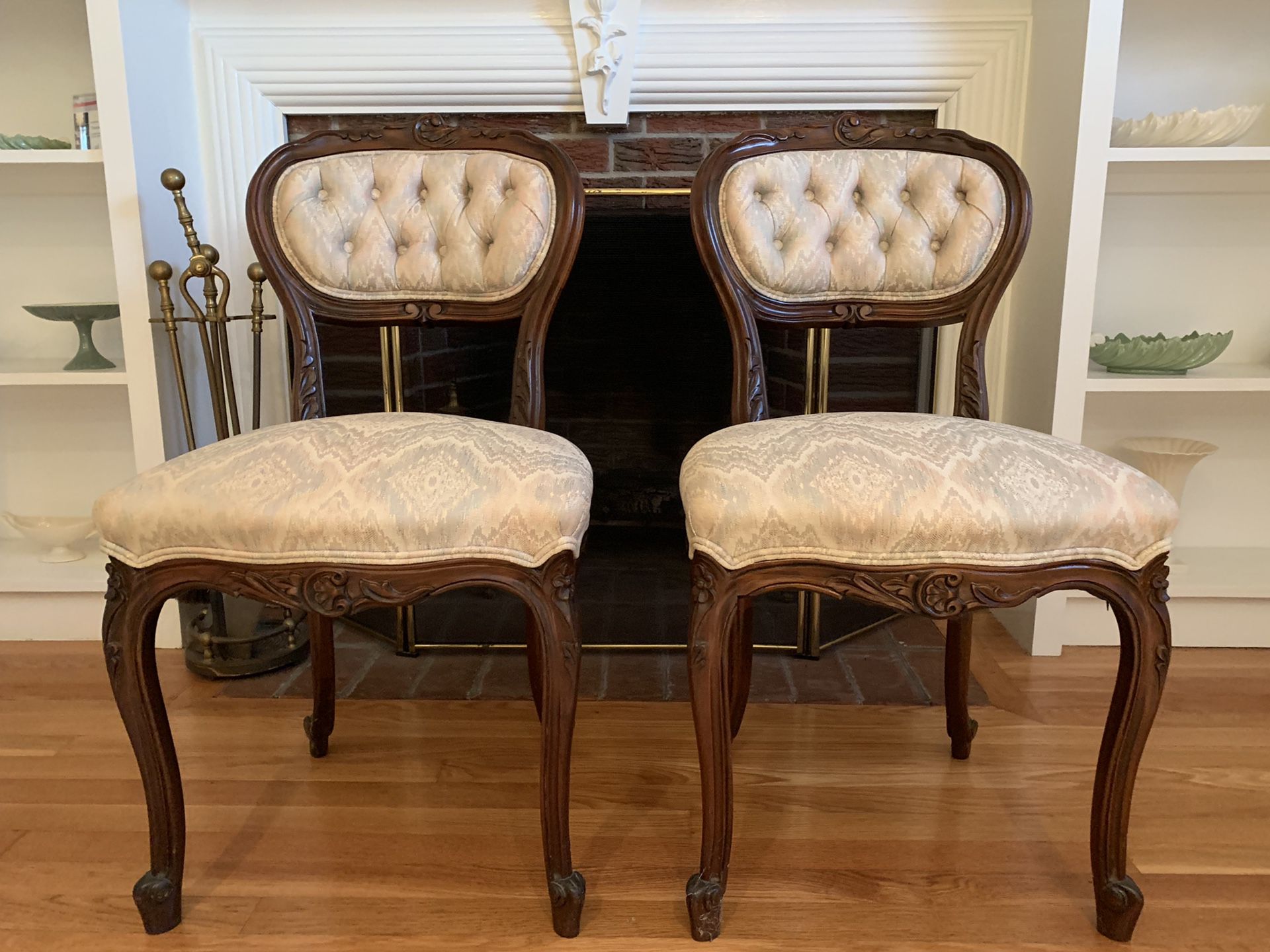 Antique Upholstered Side Chairs
