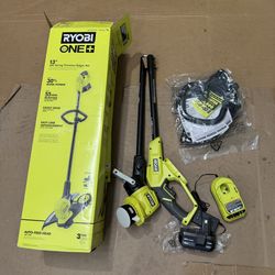 RYOBI ONE+ 18V 13 in. Cordless Battery String Trimmer/Edger with 4.0 Ah Battery and Charger