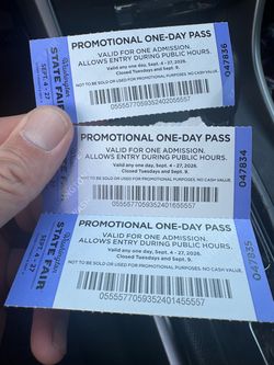 3 fair tickets