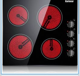 Photos Details Features Bid History Karinea0r 4 Burner Electric Cooktop 24 Inch,