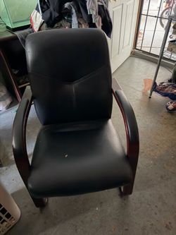 Leather burgundy chair