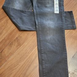 Cat & Jack Girl's Gray Denim Elastic Waist Jeggings NWT Sz 10 Plus Super Stretch