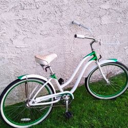 Classic Phat Cycle Sea Crest 26" Beach Cruiser Bike Bicicleta Basket 