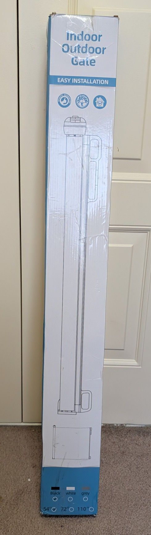 New Black Retractable Safety Gate