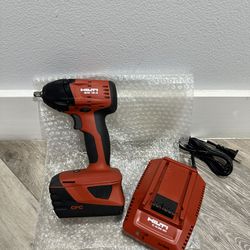 Hilti SIW 18-A, 3/8 In. Cordless Brushes Impact Wrench with Battery and Charger Included