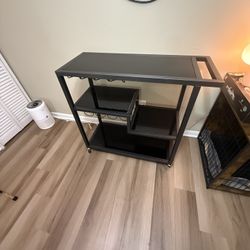 Black Metal Bar Cart 