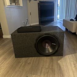 15 Inch Sub With Custom Box and Amp