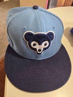 Chicago Cubs Retro Bear Logo Fitted Hat