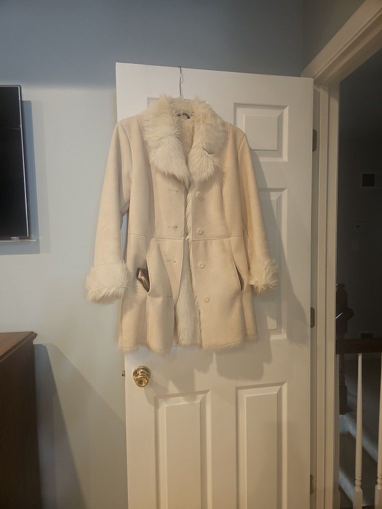 Suede With Fur Inside Womens Jacket