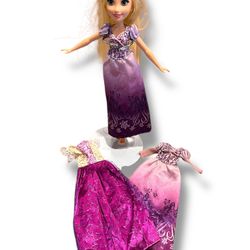 Rapunzel Doll, 2015, Hasbro, Disney Princess, Royal Shimmer + 2 More Dresses