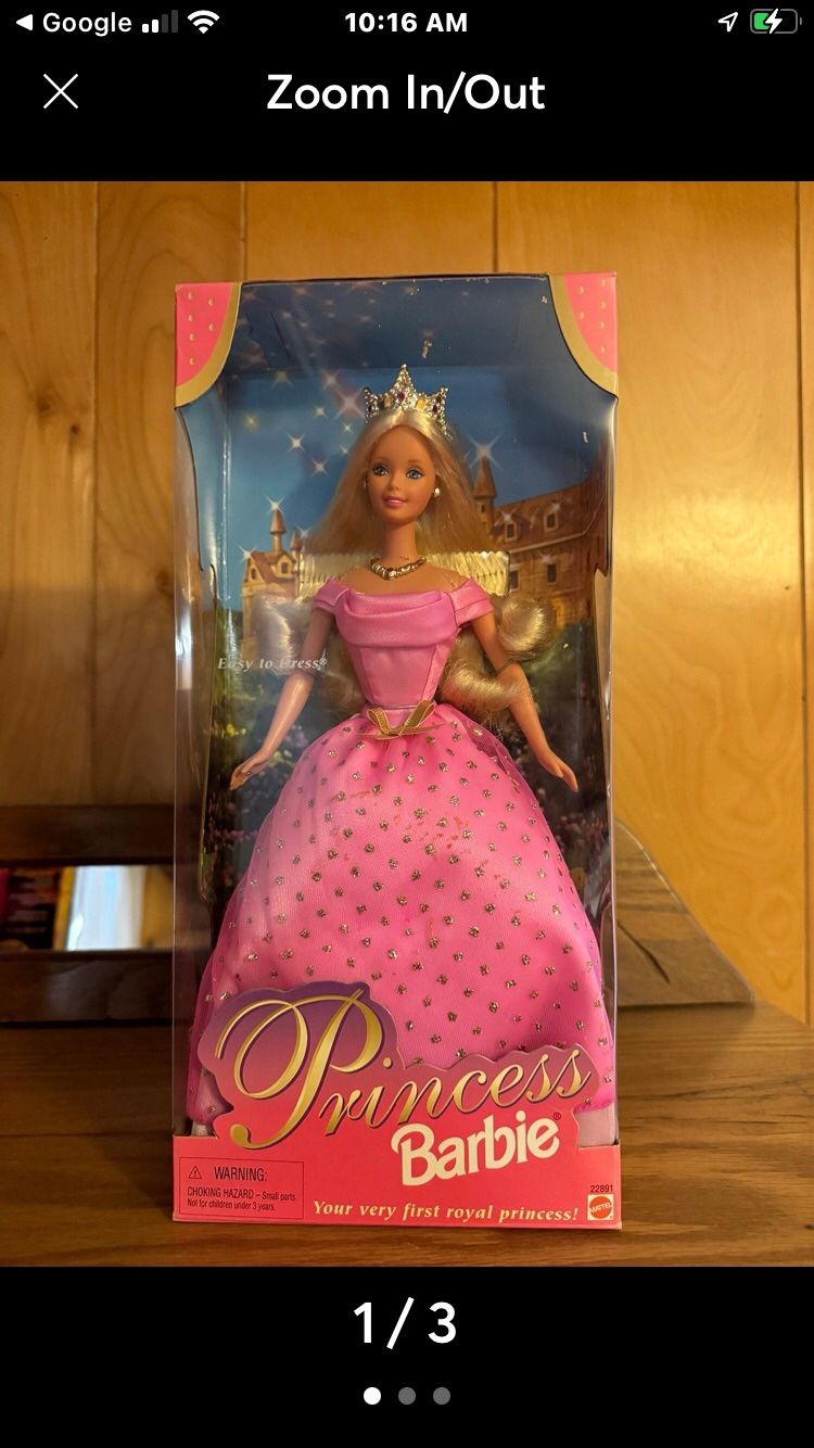 1998 Princess Barbie Mattel #22891 - Royal Princess - New In Box
