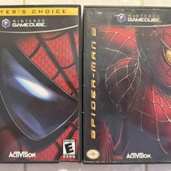 Nintendo Gamecube Spiderman 1 and 2 Bundle
