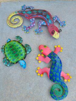 Ecuadorian Galapagos Metal Reptiles Wall Decor Piece