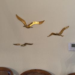 3 Brass Seagulls