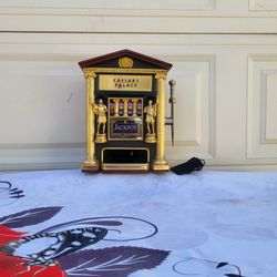 Full Functioning Franklin Mint Caesars Palace Tabletop Jackpot Slot Machine Bank-1989