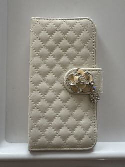 White Leather iPhone 10 Phone Case 