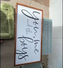 You, Me and the Boys Framed Wall Sign 36x 18
