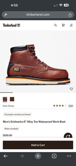 Size 11 men Timberland work boots