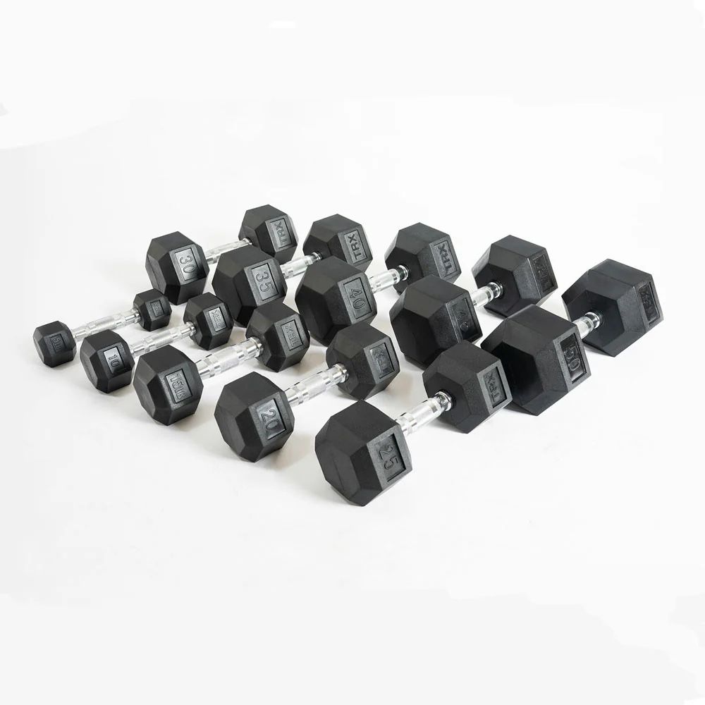 Rubber Hex Dumbbells