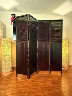 Heavy wooden room divider