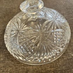 Vintage Imperial Crystal  Large Candy Bowl  W/ Lid $30