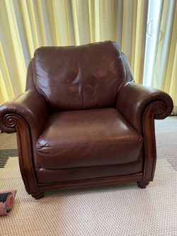 brown leather chairs