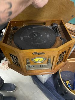 Vintage Style Record Player With Am/Fm And Cd Player Old School