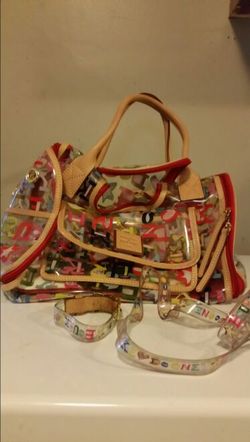 Authentic Dooney and Bourke dog carrier leash and collar for Sale