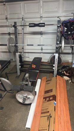 Golds gym flat bench with bar only