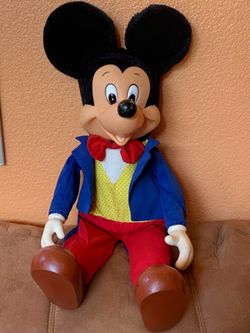 Vtg Disney Mickey Mouse Vinyl Plush