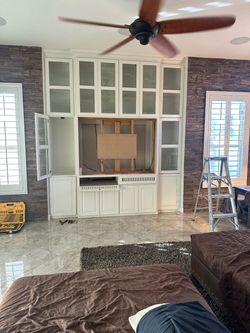 REUSABLE Cabinet Doors!  …from tear down of old entertainment center..