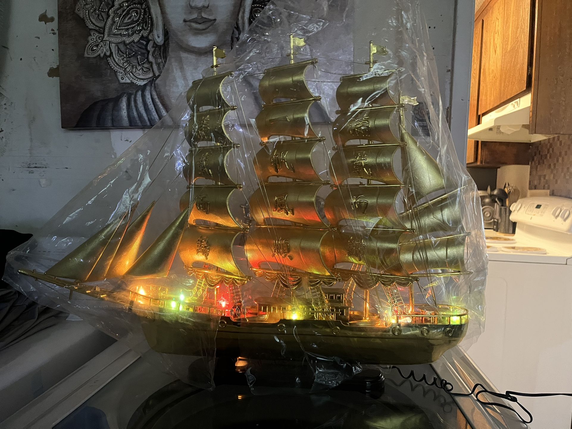 Chinese Sale Boat Figurine 