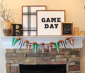 Game day Football season wood frame wall sign decor