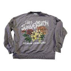 Topman Subversion Sweatshirt Mens Size M Lilac Long Sleeve Crew Neck