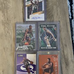 Ray Allen Auto And Rookies 