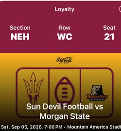 Arizona State football ticket
