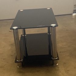 Dark Glass 2-tier Table