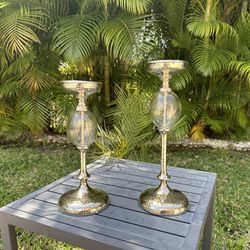 Silver Candle Holder (Set of 2)