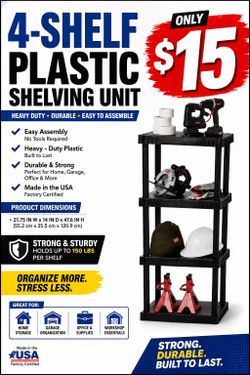 Plastic shelf