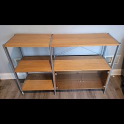 Glass Door Cabinet and Shelving Unit